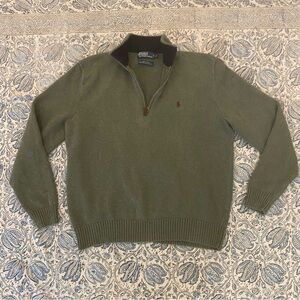 Polo by Ralph Lauren Olive Zip-Up Sweater